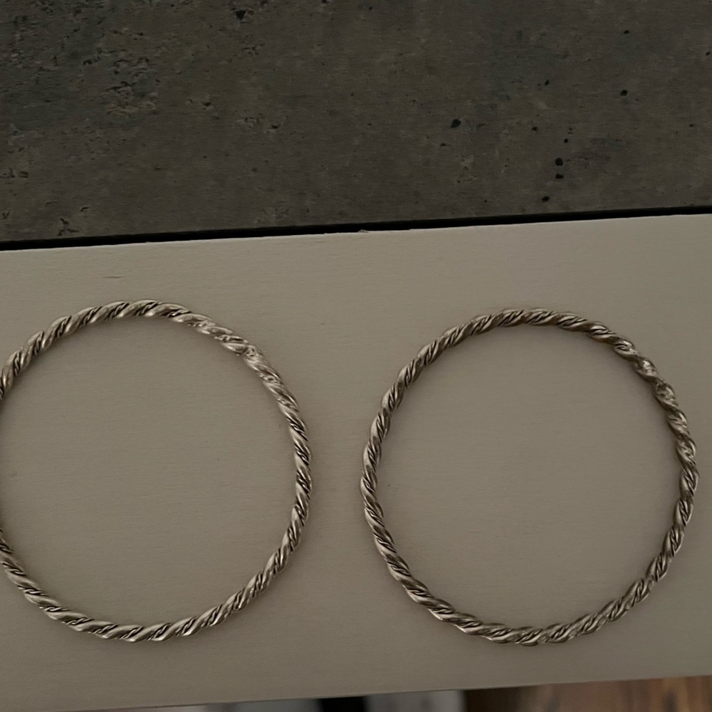 Silver Bangle Bracelets - image 2